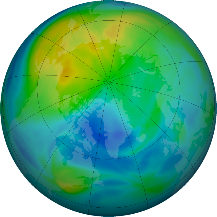 Arctic ozone map for 24 October 2006